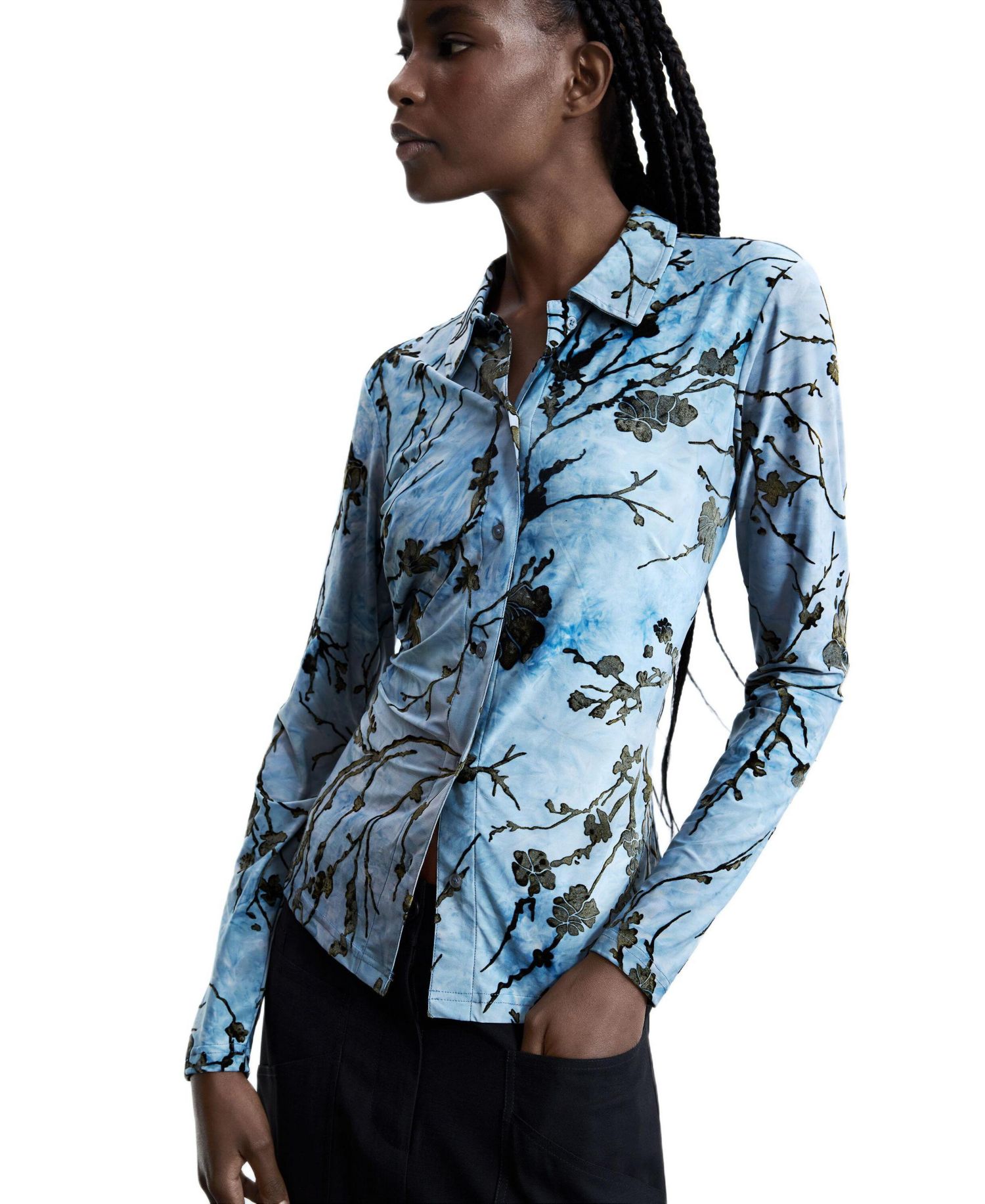 Women's Oriental Buttoned T-shirt