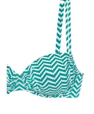 Women's Chevron Underwire Bikini Swimsuit Top Bra Sizing