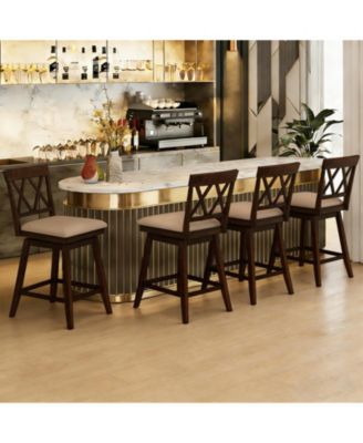 24 in Upholstered Counter Height Bar Stools Set of 2