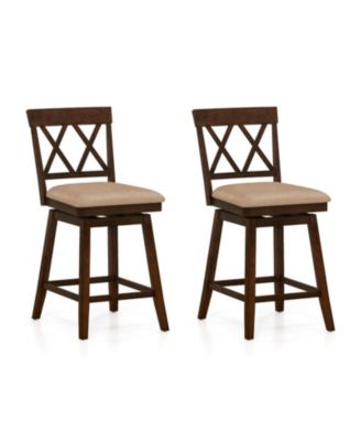 24 in Upholstered Counter Height Bar Stools Set of 2