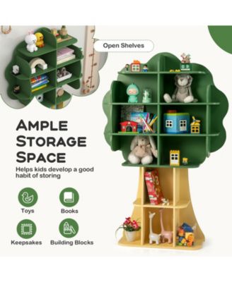 Kids Bookcase Toy Storage Organizer with Open Shelves