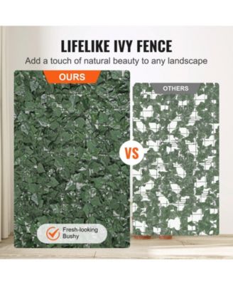 Ivy Privacy Fence, 96 x 72 in, Artificial Green Wall, Faux Hedges for Garden and Patio