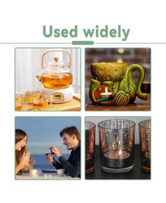 Aluminum Tea Light Candle Containers with Wicks, 100 Piece