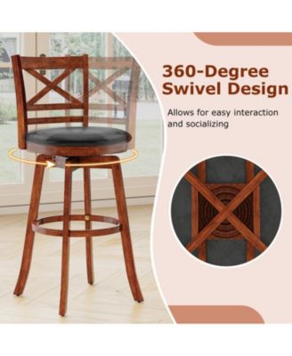 29 in Swivel Bar Height Stools Set of 2
