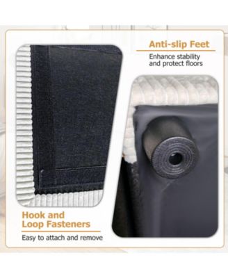 Oversized Accent Chair with Ottoman and Soft Corduroy Cushions