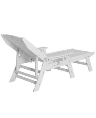 Adjustable HDPE Patio Chaise Lounge Chair with 400 lbs Capacity