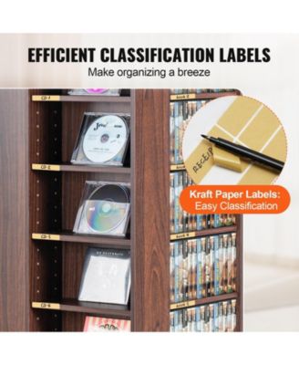 Media Storage Cabinet, Rotating Tower, Holds 1040 CDs, Espresso Finish