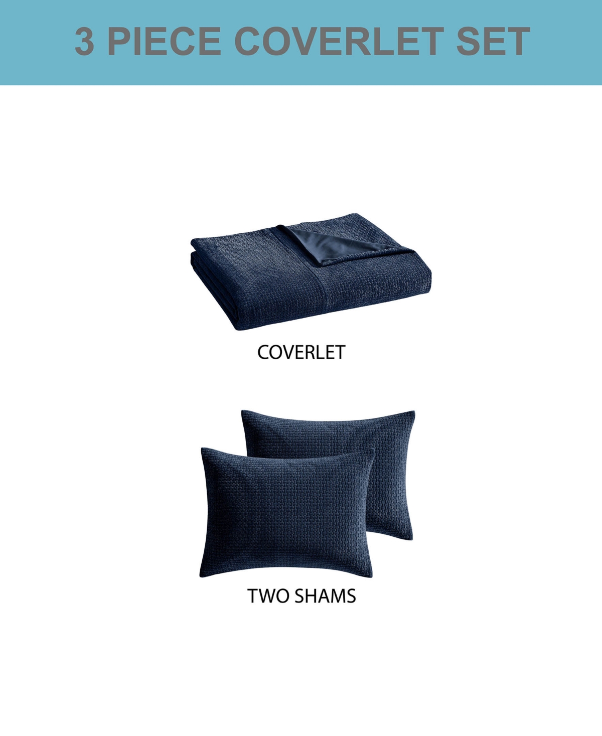 Riverbrook Home Jessa Basketweave 3-Pc. Coverlet Set