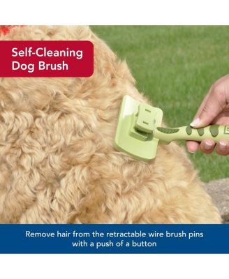 Self-Cleaning Slicker Dog Brush Deshedding Gentle for Short Long Hair