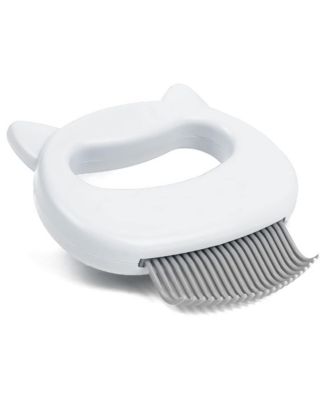Aronkl Pet Hair Removal Massaging Shell Comb Deshedding Brush Dematting Tool for Cats Dogs Bunnies - White 47$
