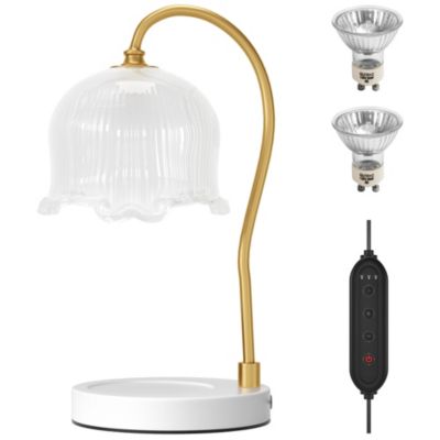 Dimmable Candle Warmer Lamp with Timer and 2 Bulbs for Home Decor