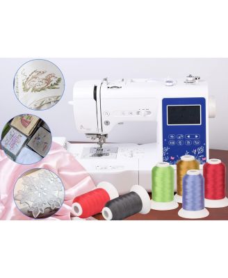 Polyester Embroidery Thread Kit 63 Colors for Brother Babylock Janome Singer Pfaff Husqvarna Bernina Sewing Machines