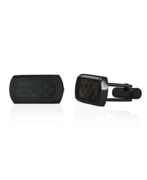 Мужские аксессуары Metallo Stainless Steel, Carbon Fiber Cufflinks