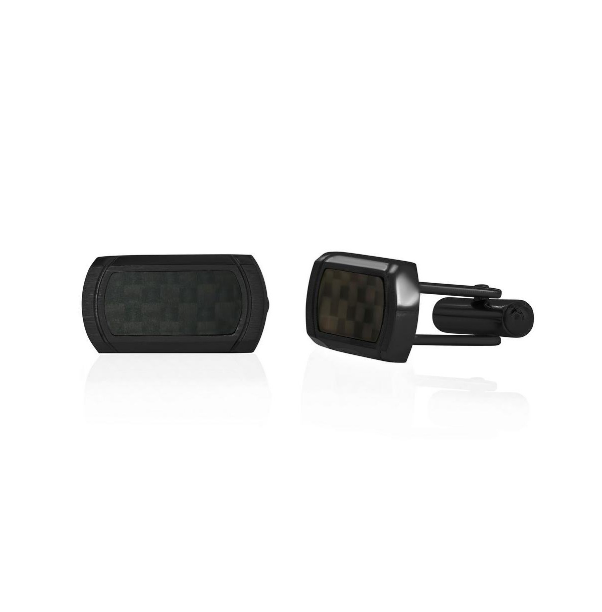 Мужские аксессуары Metallo Stainless Steel, Carbon Fiber Cufflinks — фото 1