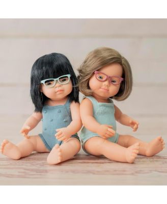Turquoise Glasses for 15 inch Dolls. Funny accesory to give Realism to The Play