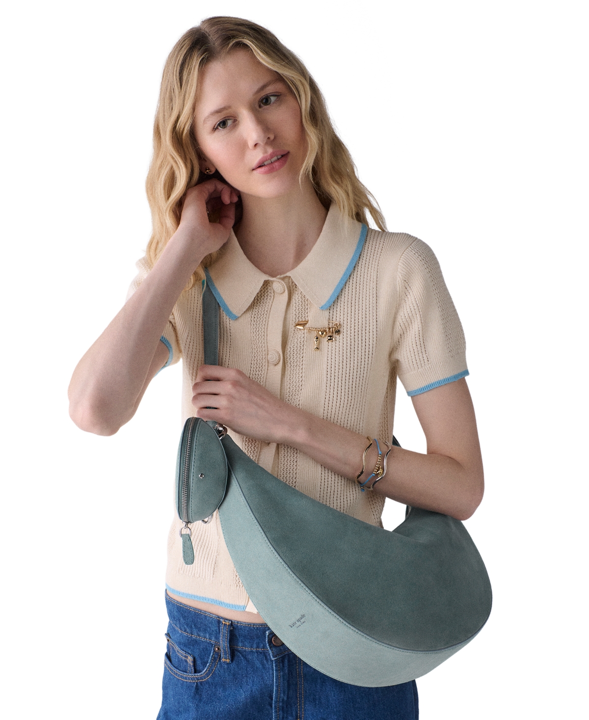 Kate Spade New York Duo Suede Large Crossbody Handbag