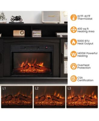 58 in Electric Fireplace TV Stand with Side Cabinets for TVs up to 65