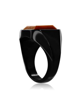 Stainless Steel Square Tiger Eye Ring