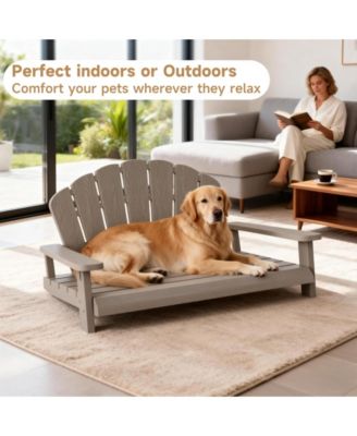 Dog Bed,Waterproof and Washable Pet Bed, Durable Resin Comfort Design, Easy to Assemble Indestructible Bed(40.24 *30.08 *20.04)