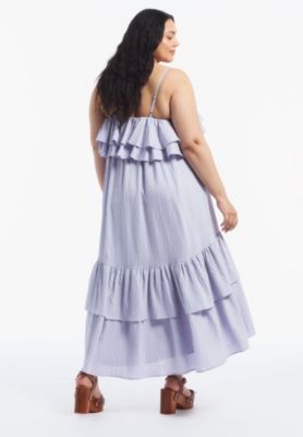 Women's June and Vie High-Low Ruffled Hem Maxi Dress