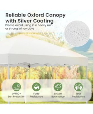 Foldable 10 x 10 ft Pop Up Canopy Tent with Wheeled Carry Bag