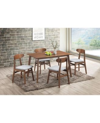 Morocco 5-Piece Mid-Century Wood Dining Set