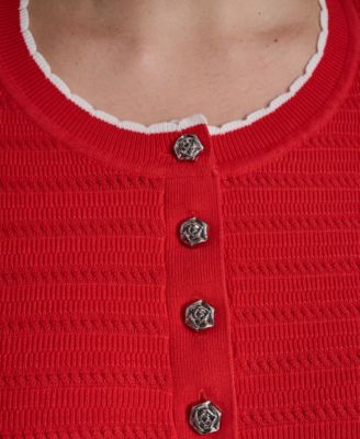 Plus Size Button-Front Sweater