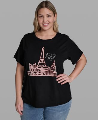 Plus Size Crewneck Graphic T-Shirt
