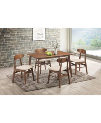 Morocco 5-Piece Mid-Century Wood Dining Set