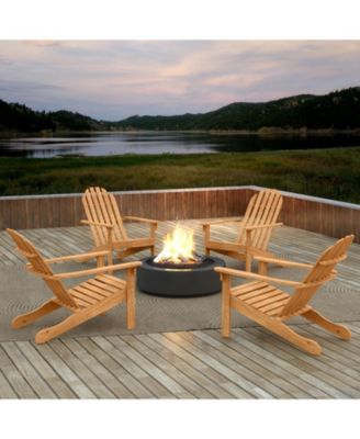 Classic Acacia Wood Adirondack Chair for Outdoor Seating