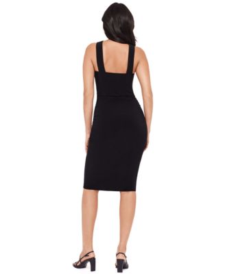 Women's Keyhole Neck Midi Shaping Dress
