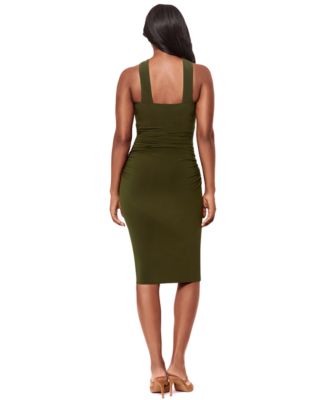 Women's Keyhole Neck Midi Dress