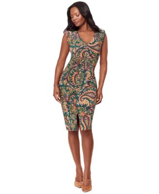 Women's Printed V-Neck Dress