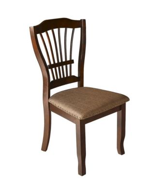 Bixby Solid Wood and Polyester Dining Chairs in Espresso