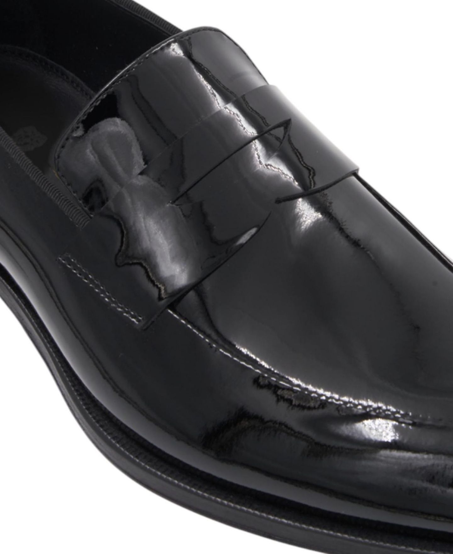 Мужские туфли Bruno Magli Maiocosera Slip-On, цвет: Чёрный лаковый — фото 6