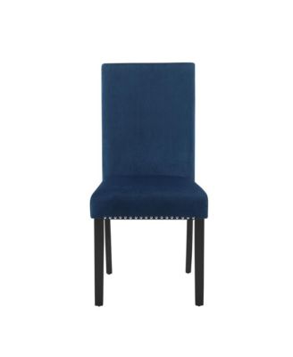 Velvet and Wood Dining Chair (Set of 2)