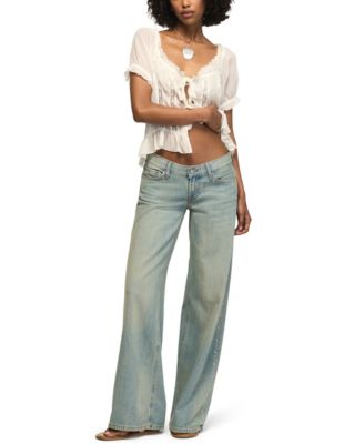 Women's Super Low-Rise Wide-Leg Jeans
