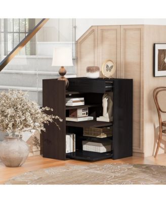 32.5-58.8in Extendable Rotating Storage Cabinet Buffet Sideboard