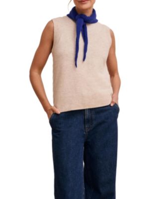 Women's Cable Detail Tank Sweaters