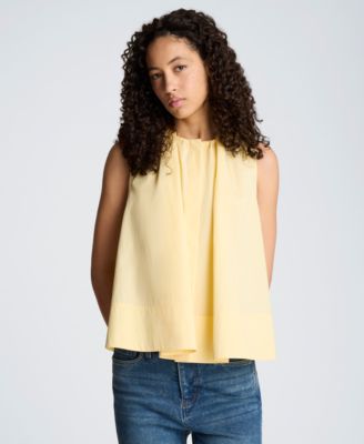 Women's Sleeveless Paperbag Neck Top