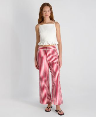 Women's Sleeveless Ruffle Peplum Top