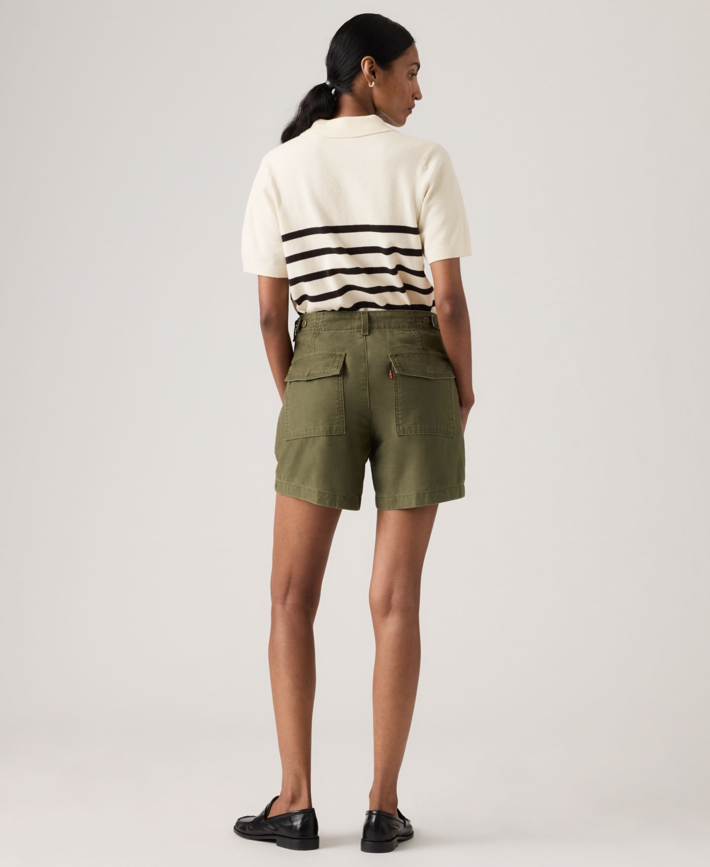 Женские шорты Levi's Cinch Utility Mid-Rise, цвет: Зелёный — фото 5