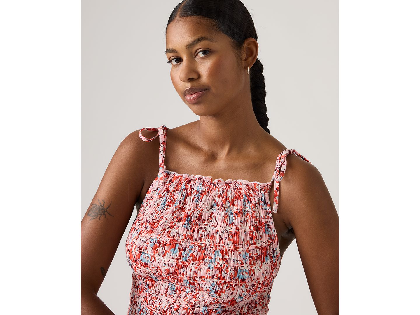 Женская блузка Levi's Premium Monaco Sleeveless, цвет: С принтом коралловый пудровый — фото 2