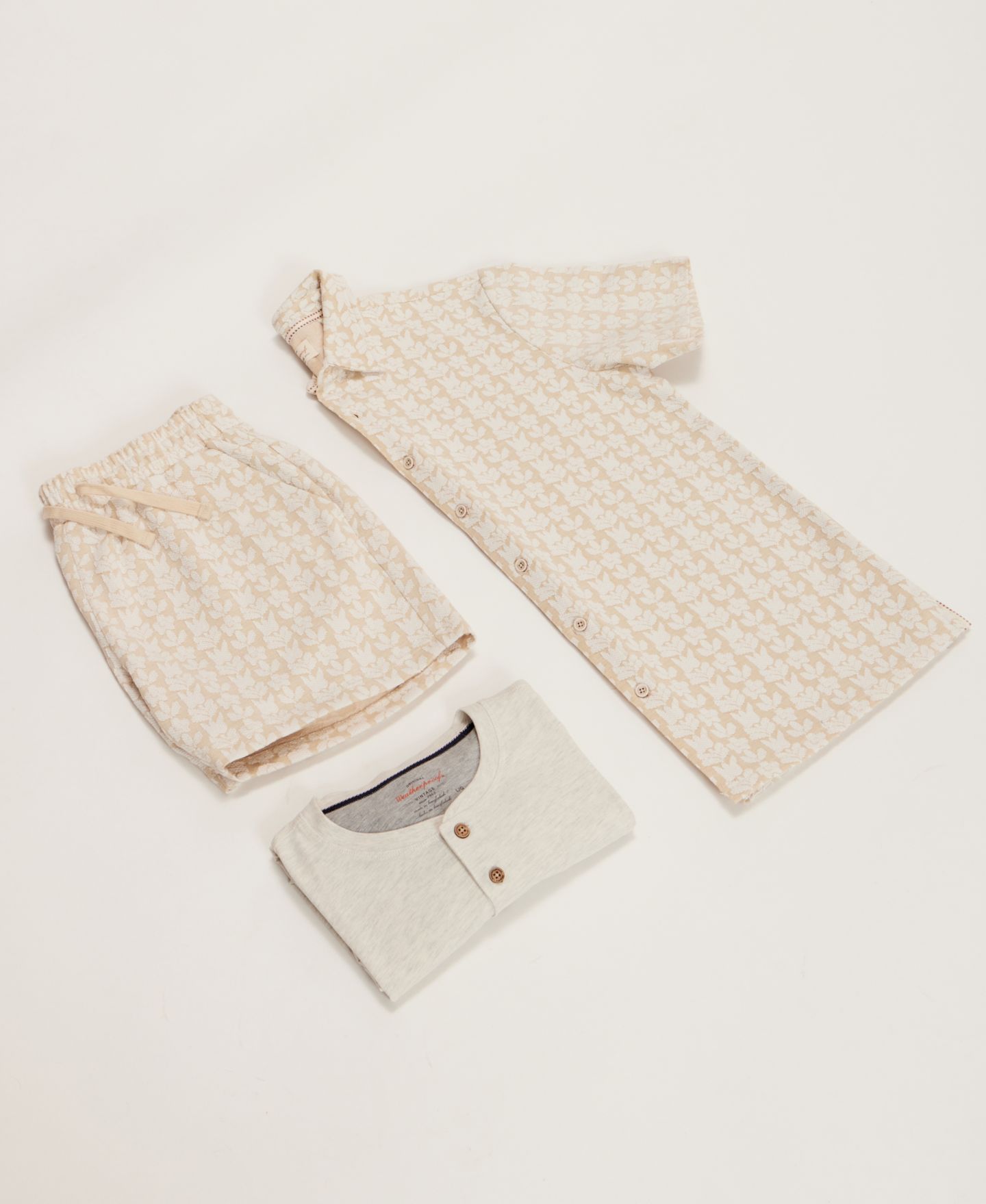 Мужские шорты Weatherproof Vintage Floral Jacquard, цвет: Biege — фото 9
