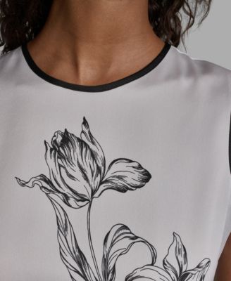Women's Woven Crew Neck Top