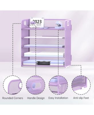 5-Tier Mesh Letter Tray Desk Organizer