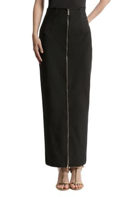 Women's Figure Form Zip Maxi Skirt