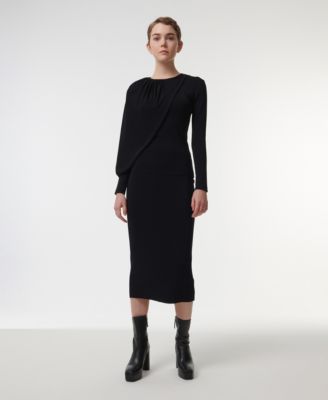 Women's Knitted Scarf Detail Top