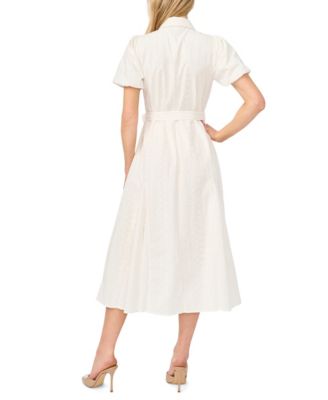 Women's Short-Sleeve Collared Cotton Dress