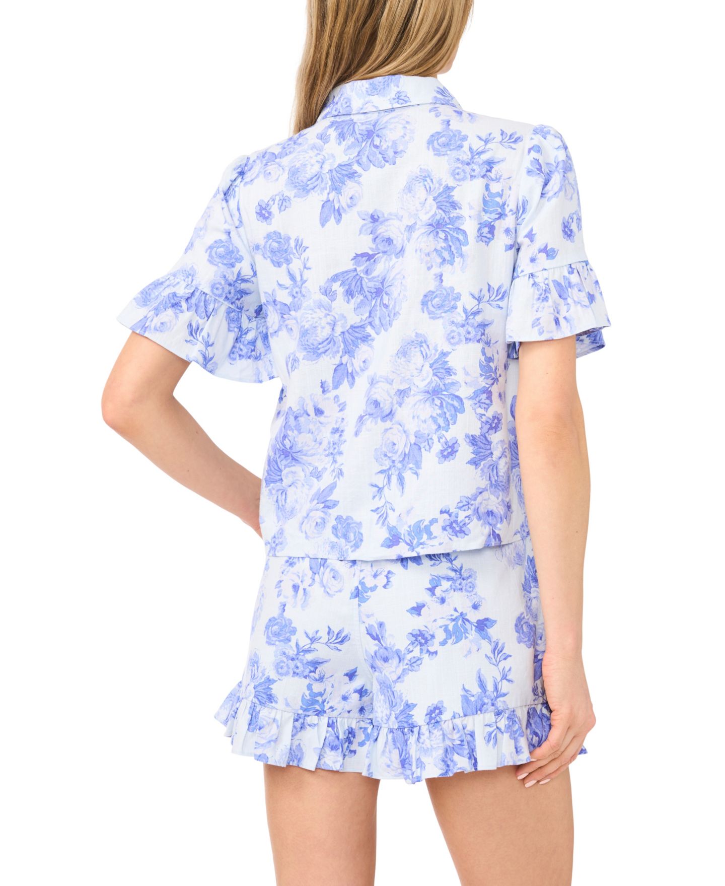 Женские шорты CeCe Ruff Cuff Pull-On, цвет: Лавандовый — фото 4